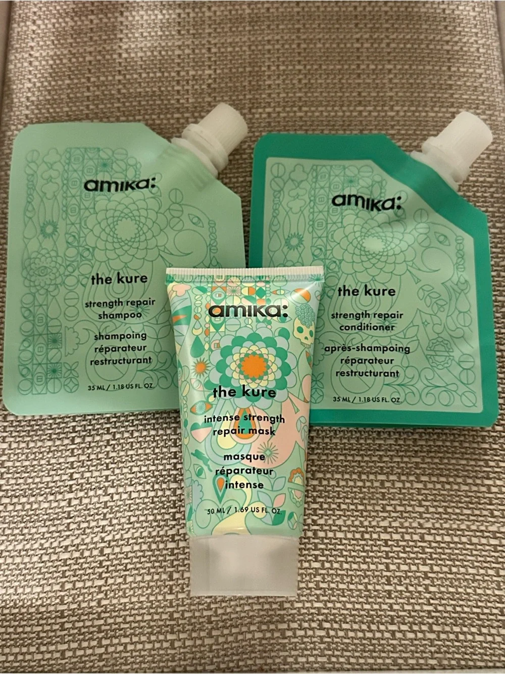 Amika x Sephora The Kure Strength Repair Trial Set Travel Gift Set NEW NIB - Picture 2 of 5